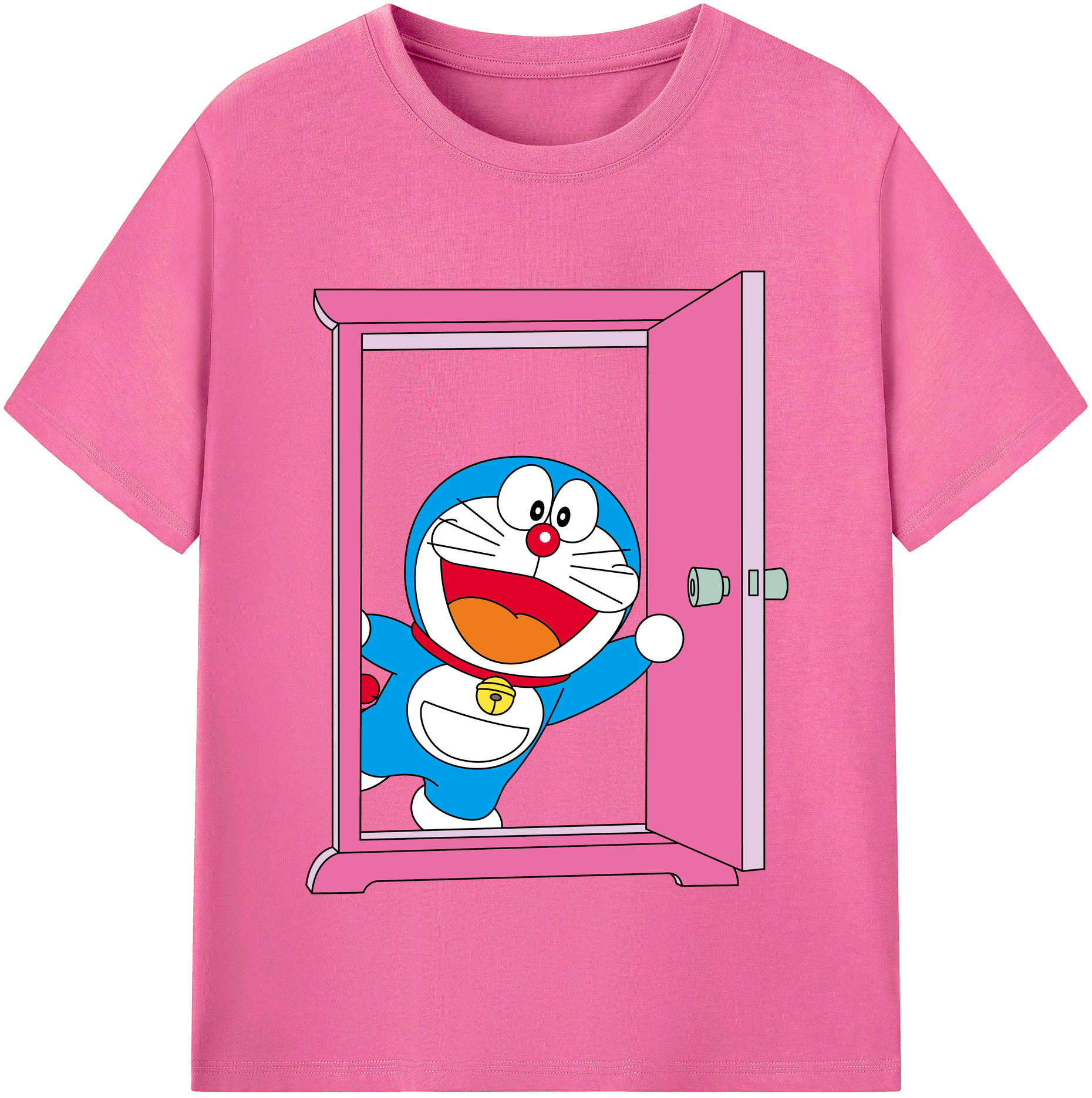 （画像用） ドラえもん Doraemon レディースカジュアルプリントTシャツ（綿100％）
